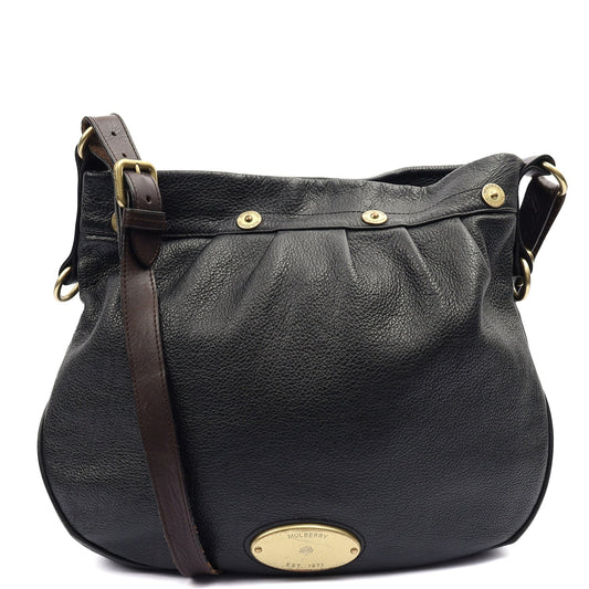 Mulberry Tote Mitzy Hobo in Black, Calfskin Leather — Front View