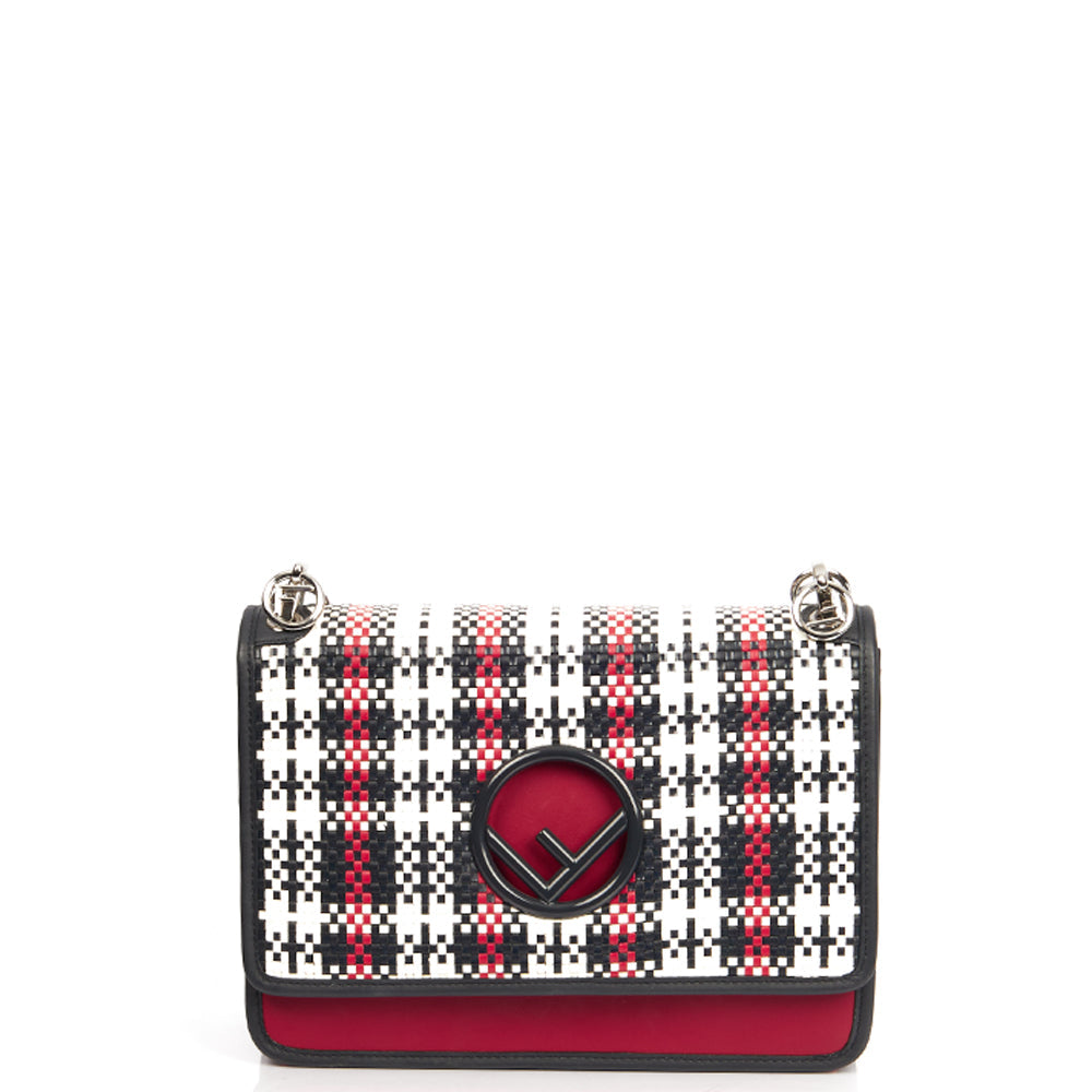 Fendi Shoulder Bag Kan I F Wallet On Chain in Multi, Leather — Front View