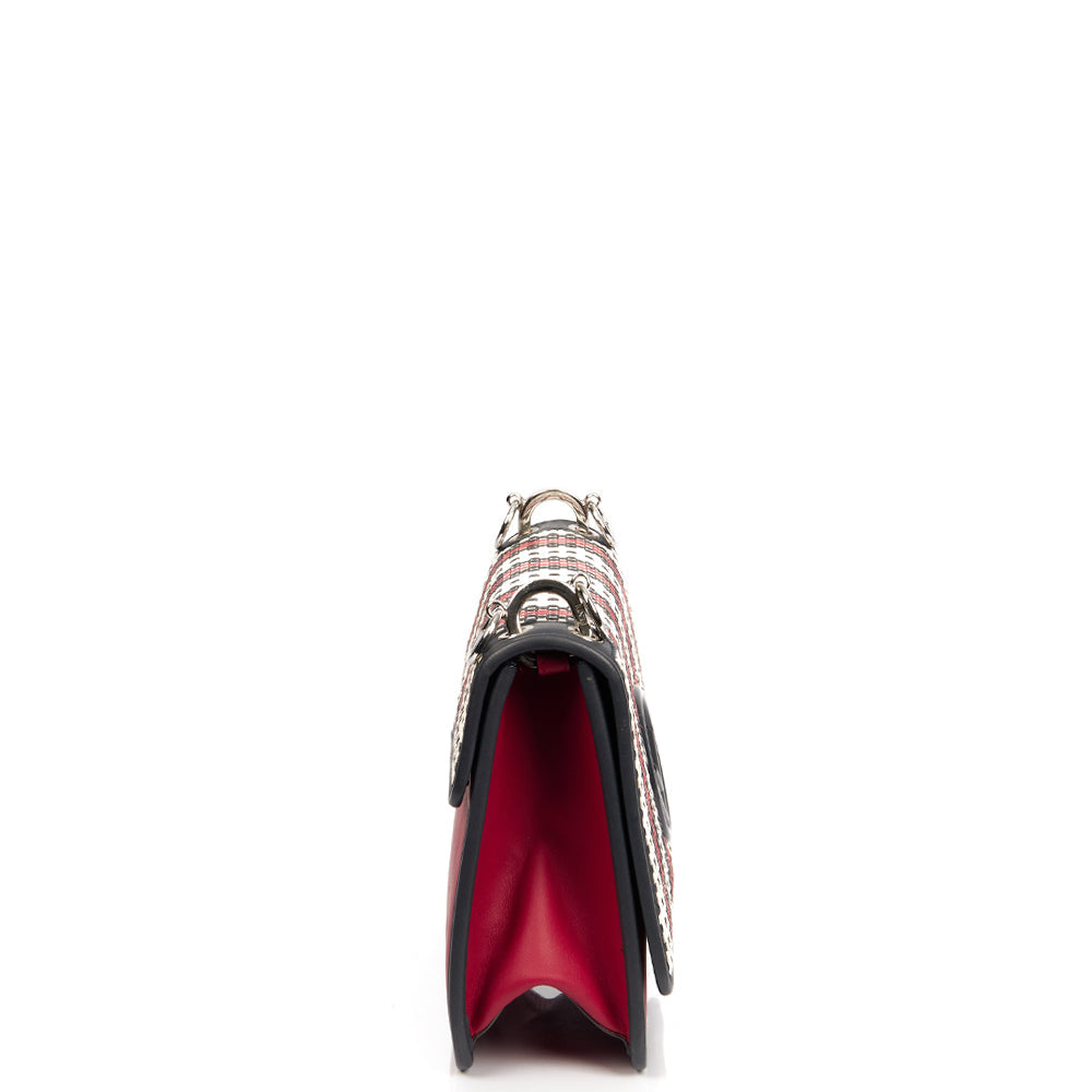 Fendi Shoulder Bag Kan I F Wallet On Chain in Multi, Leather — Back View