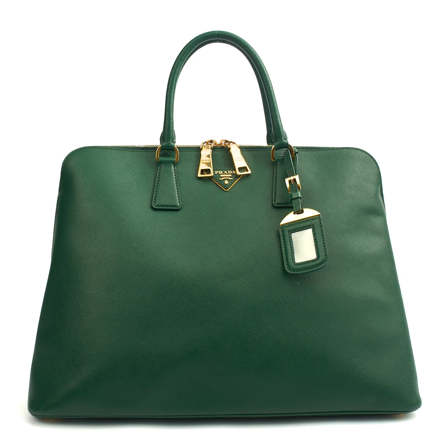 Prada Tote Lux Tote in Green, Saffiano Leather — Alternate View 13
