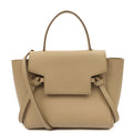 Celine Top Handle Belt Bag Mini in Cream, Box Calfskin — Front View