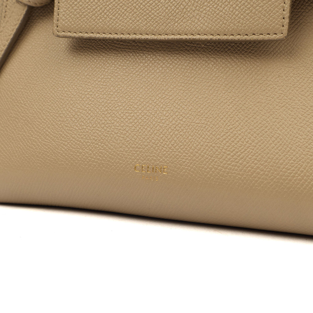Celine Top Handle Belt Bag Mini in Cream, Box Calfskin — Alternate View 7