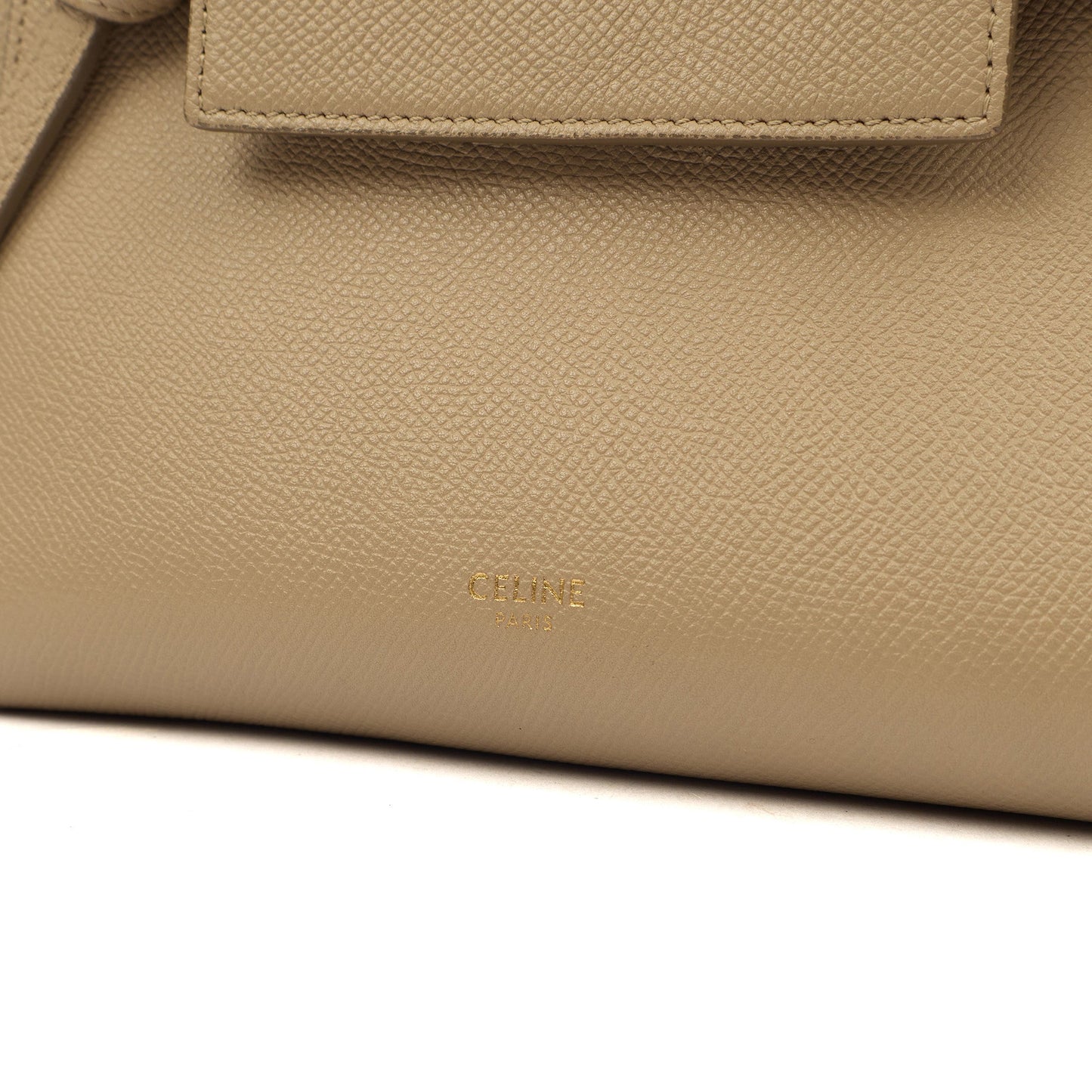 Celine Top Handle Belt Bag Mini in Cream, Box Calfskin — Alternate View 7