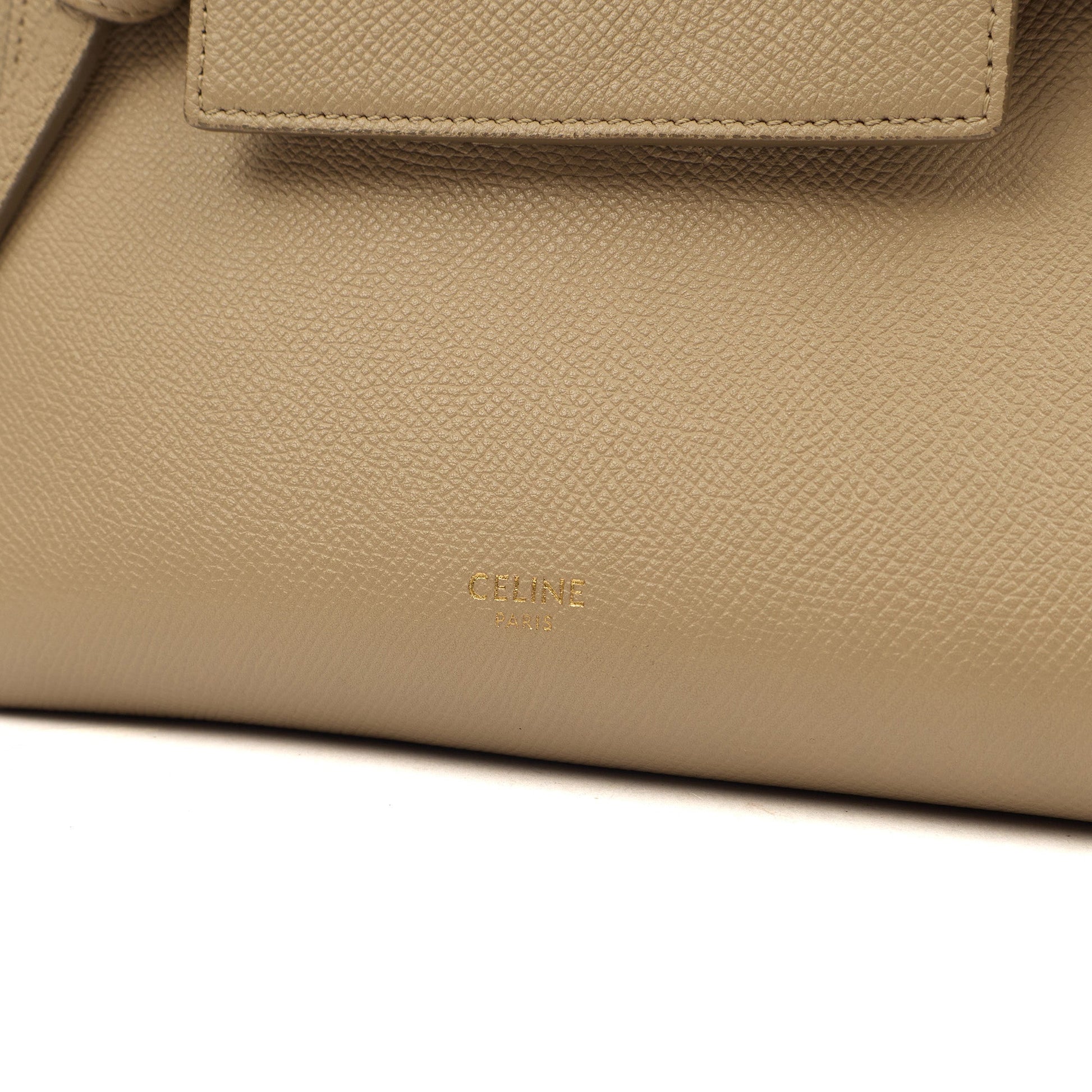 Celine Top Handle Belt Bag Mini in Cream, Box Calfskin — Alternate View 7