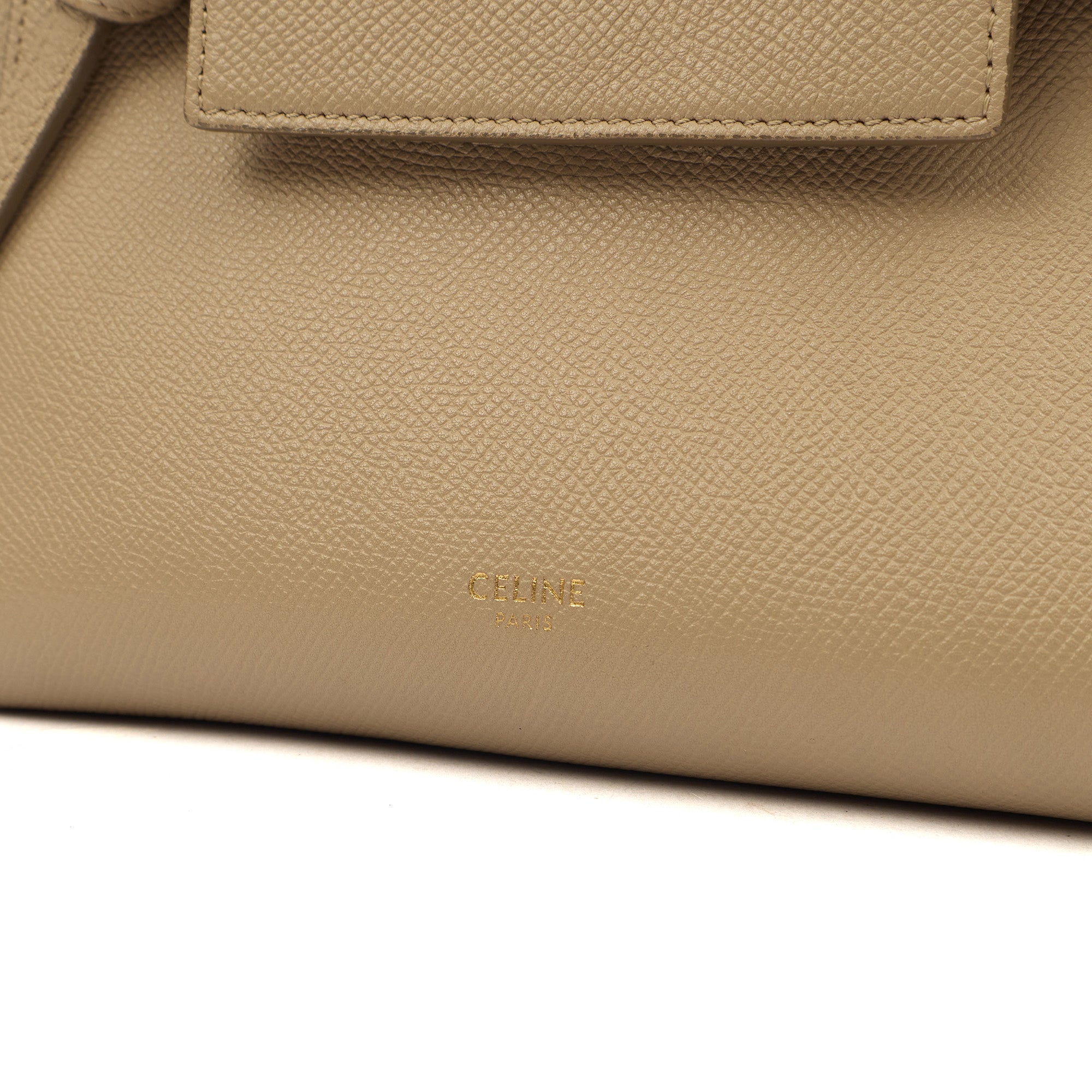 Celine Top Handle Belt Bag Mini in Cream, Box Calfskin — Alternate View 7