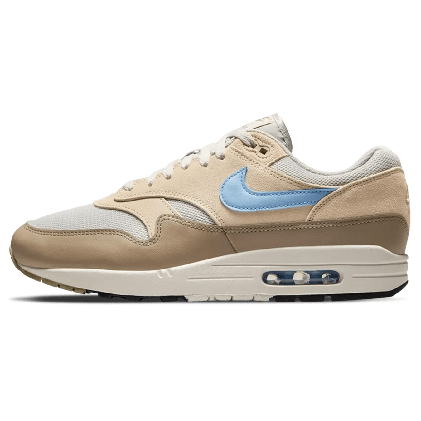 Nike Air Max 1 Essential 'Light Bone Psychic Blue' — UK 3 | EU 35.5 | US 3.5 — Front View