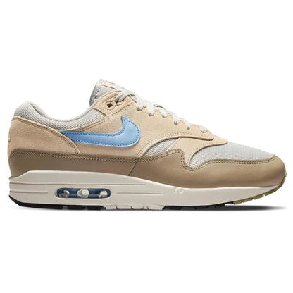 Nike Air Max 1 Essential 'Light Bone Psychic Blue' — UK 3 | EU 35.5 | US 3.5 — Side View