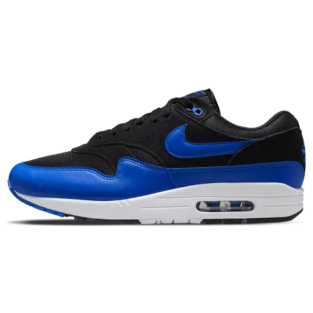 Nike Air Max 1 Essential 'Black Hyper Royal' — UK 3 | EU 35.5 | US 3.5 — Front View