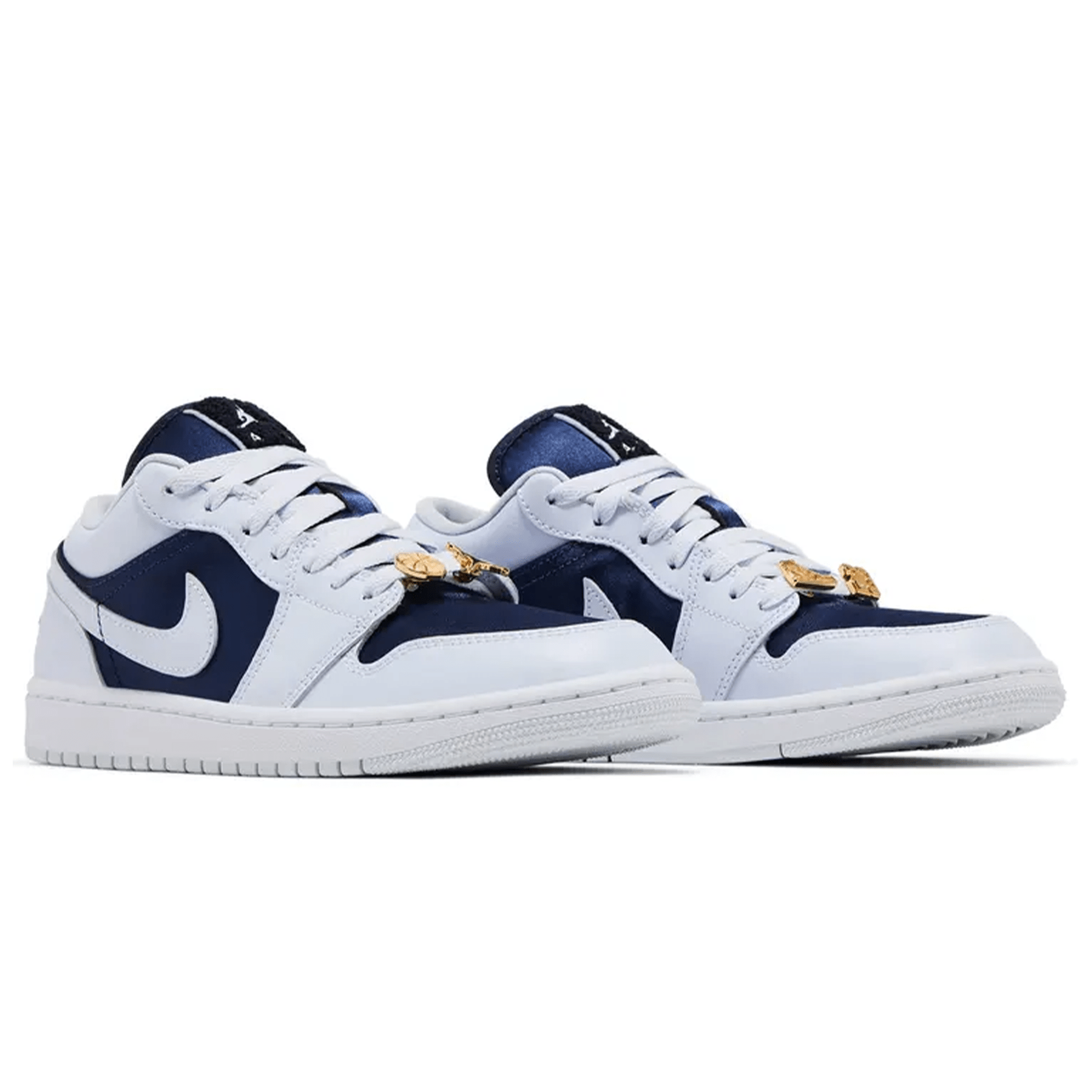Air Jordan 1 Low SE Wmns 'Midnight Navy Gold Charms' — UK 2.5 | EU 35.5 | US 5 — Back View