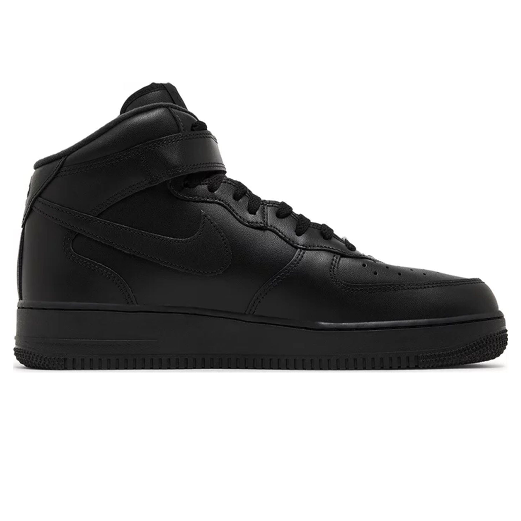 Supreme x Air Force 1 Mid 'Box Logo - Triple Black' — UK 3 | EU 35.5 | US 3.5 — Back View