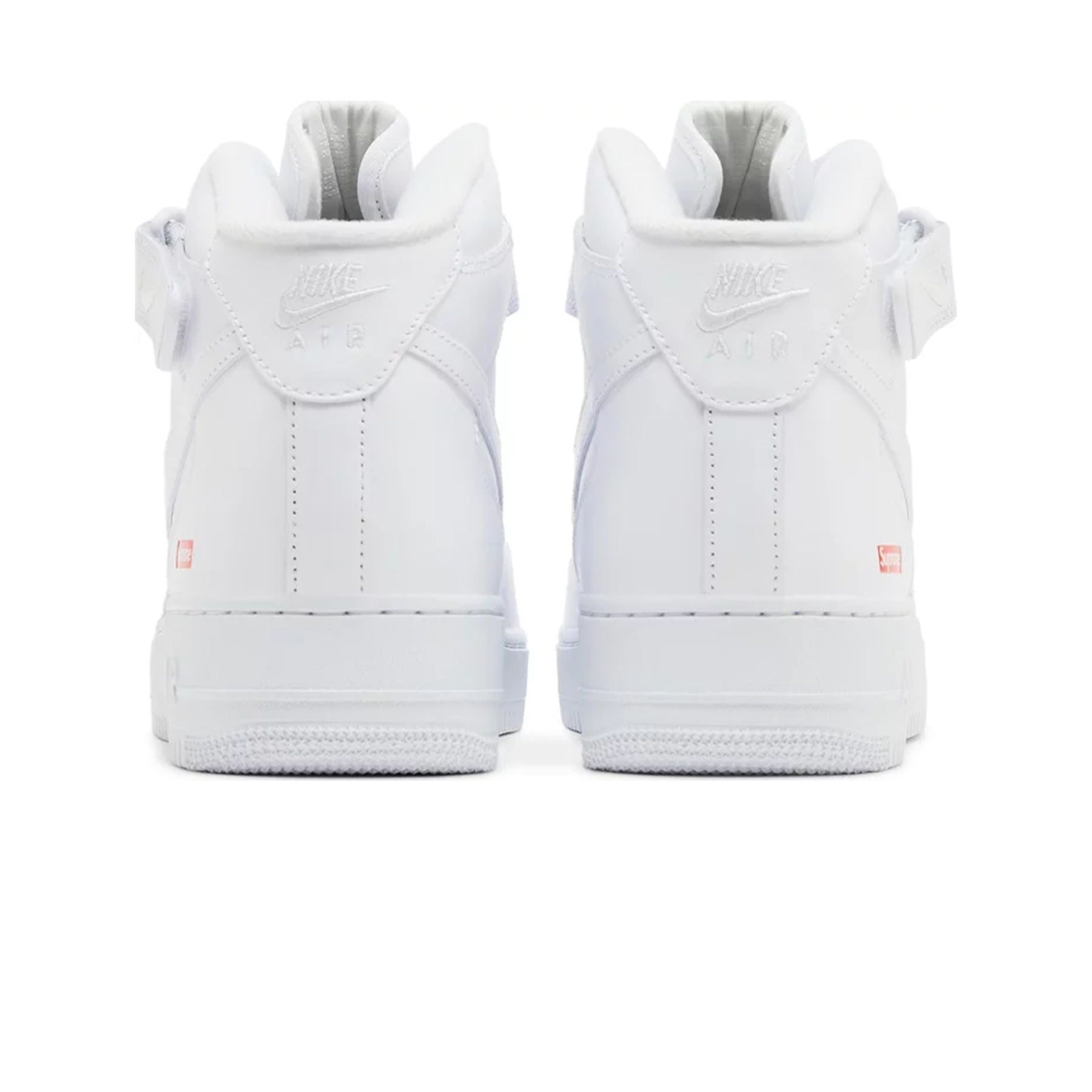 Supreme x Air Force 1 Mid 'Box Logo - Triple White' — UK 3 | EU 35.5 | US 3.5 — Top View