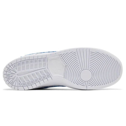 Nicole Hause x Nike Dunk Low Pro SB 'White University Blue' — UK 3 | EU 35.5 | US 3.5 — Top View
