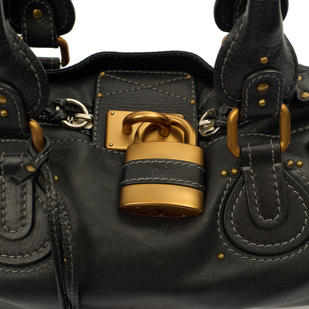 Chloe Shoulder Bag Paddington in Black, Calfskin Leather — Alternate View 13