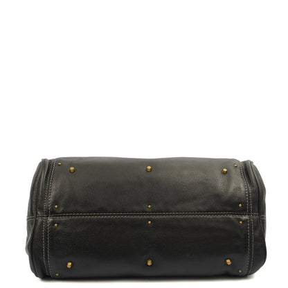 Chloe Shoulder Bag Paddington in Black, Calfskin Leather — Top View
