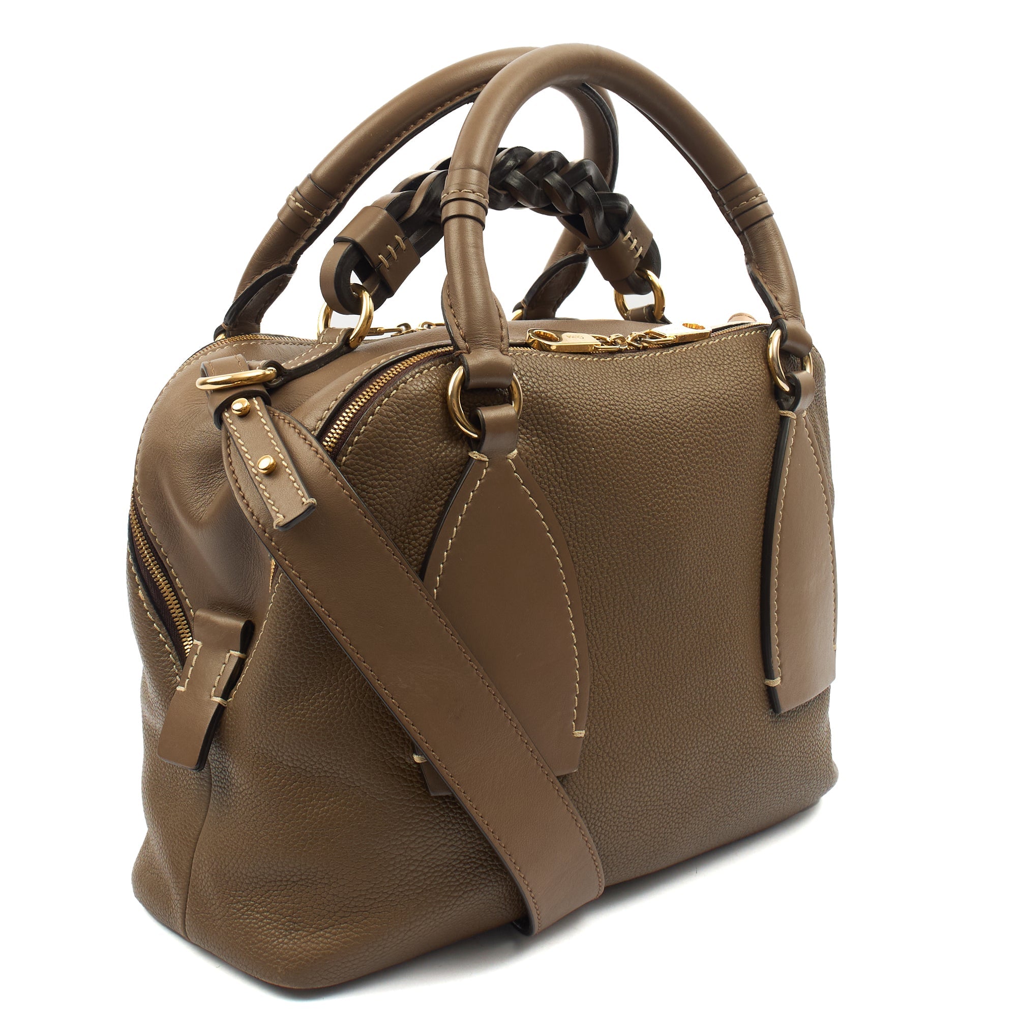 Chloe Top Handle Daria - Medium in Brown, Leather — Side View