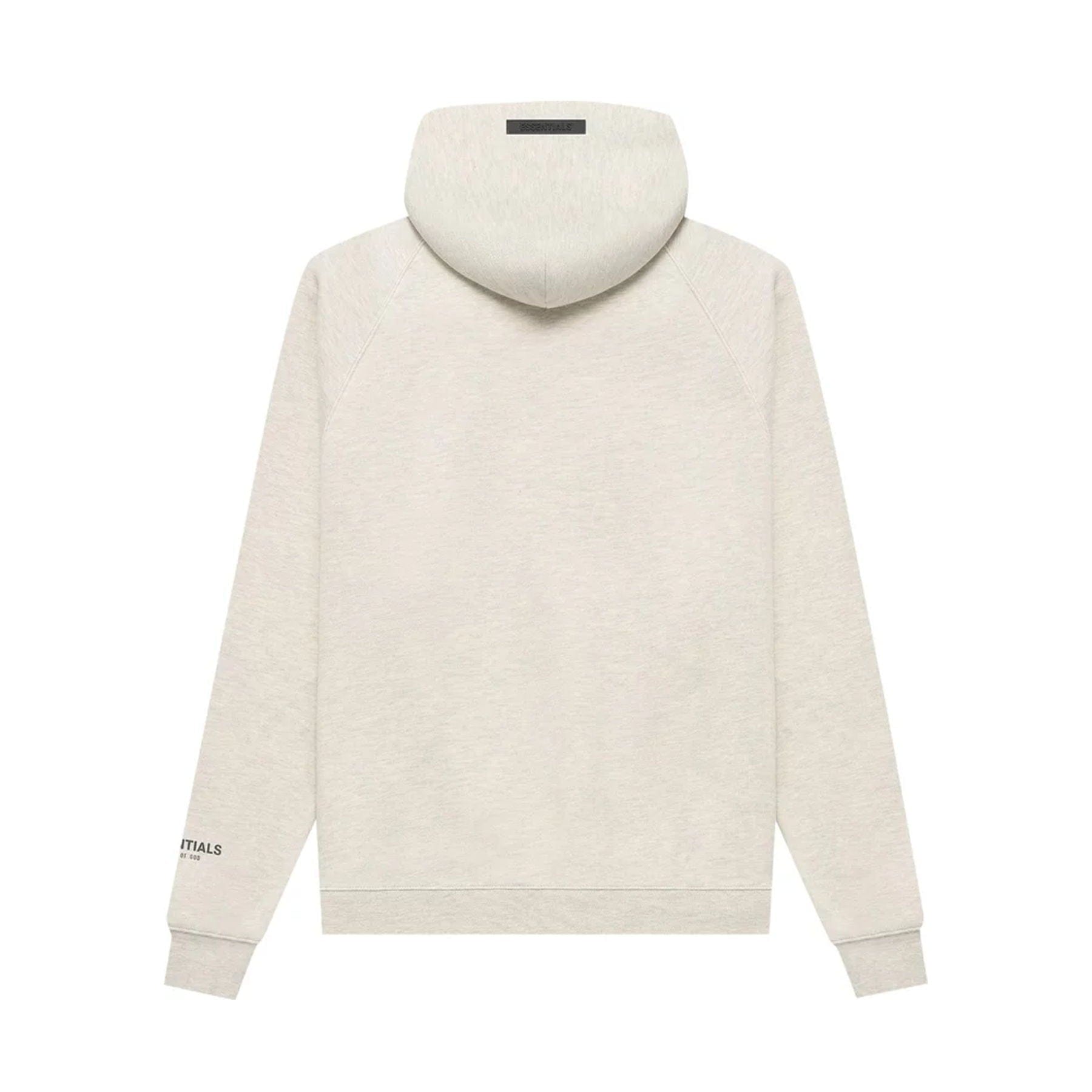 Fear of God Essentials Core Collection Pullover Hoodie 'Light Heather Oatmeal' — XXS — Side View