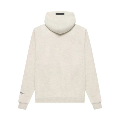 Fear of God Essentials Core Collection Pullover Hoodie 'Light Heather Oatmeal' — XXS — Side View