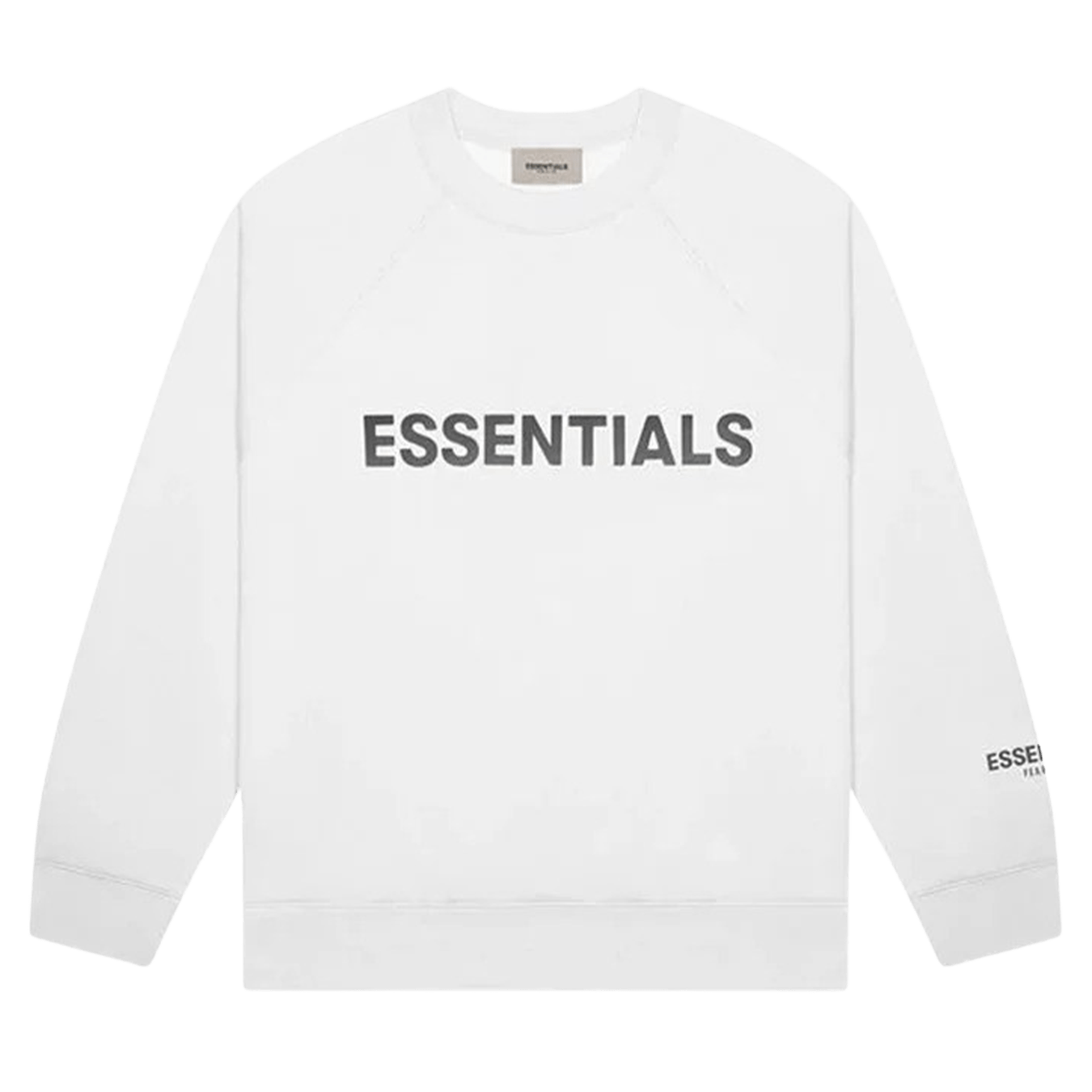 Fear of God Essentials Crewneck Sweatshirt 'White' — XXS — Front View