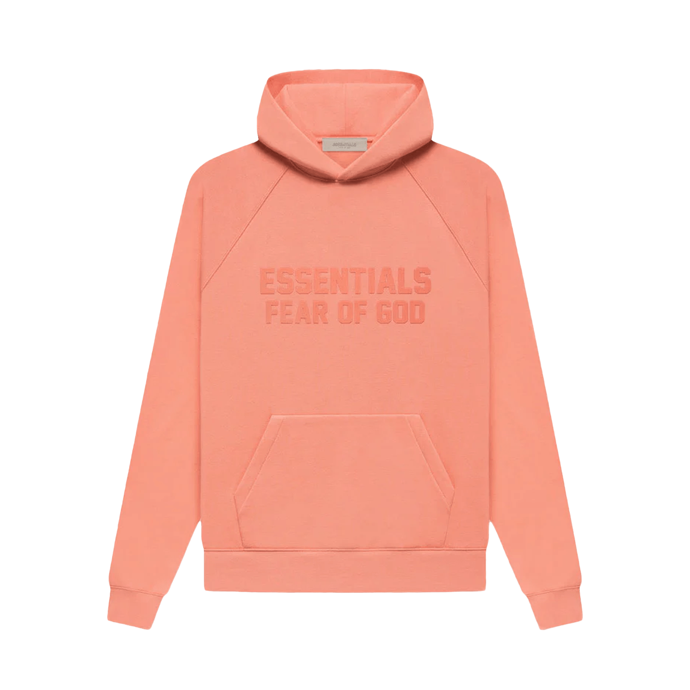 Fear of God Essentials hoodie Coral — XXS — Front View