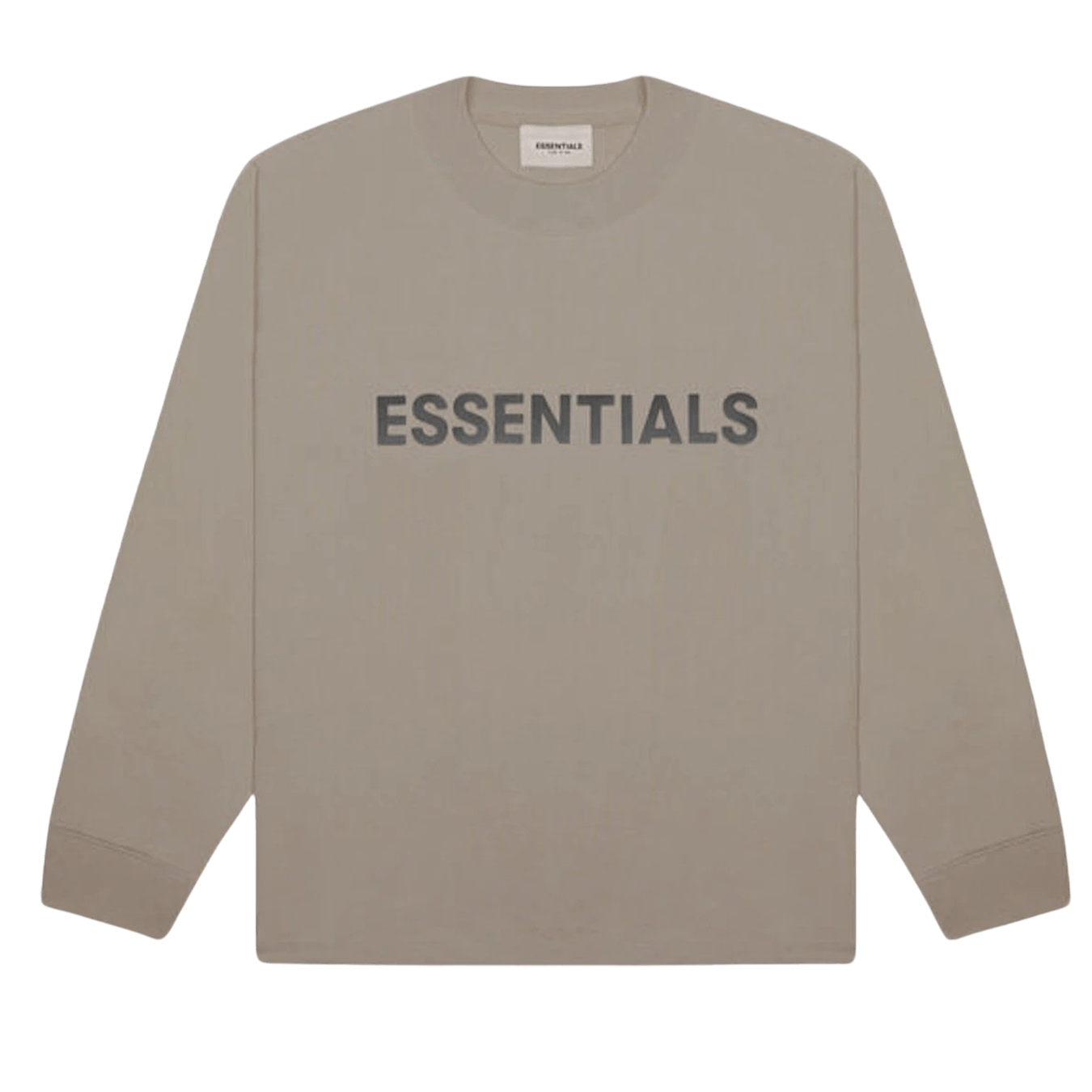 Fear of God Essentials Long-Sleeve Tee 'Taupe' — XXS — Front View