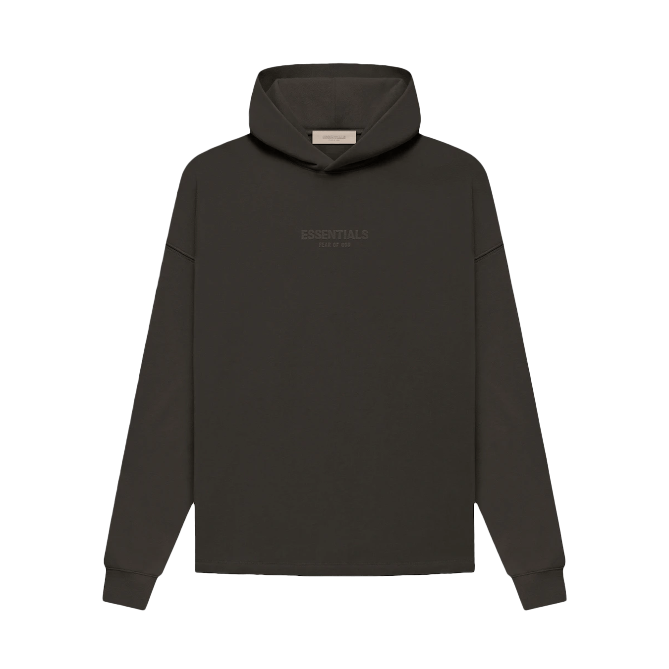 Fear of God Essentials Relaxed Hoodie Off Black — XXS — Front View