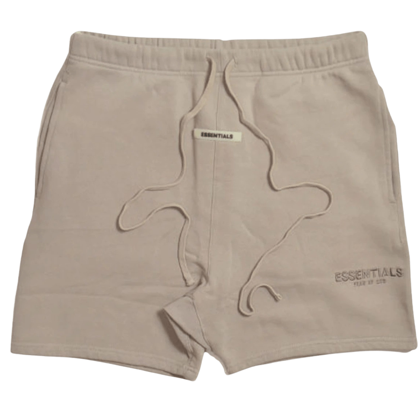 Fear of God Essentials Sweat Shorts 'Tan' — XXS — Front View