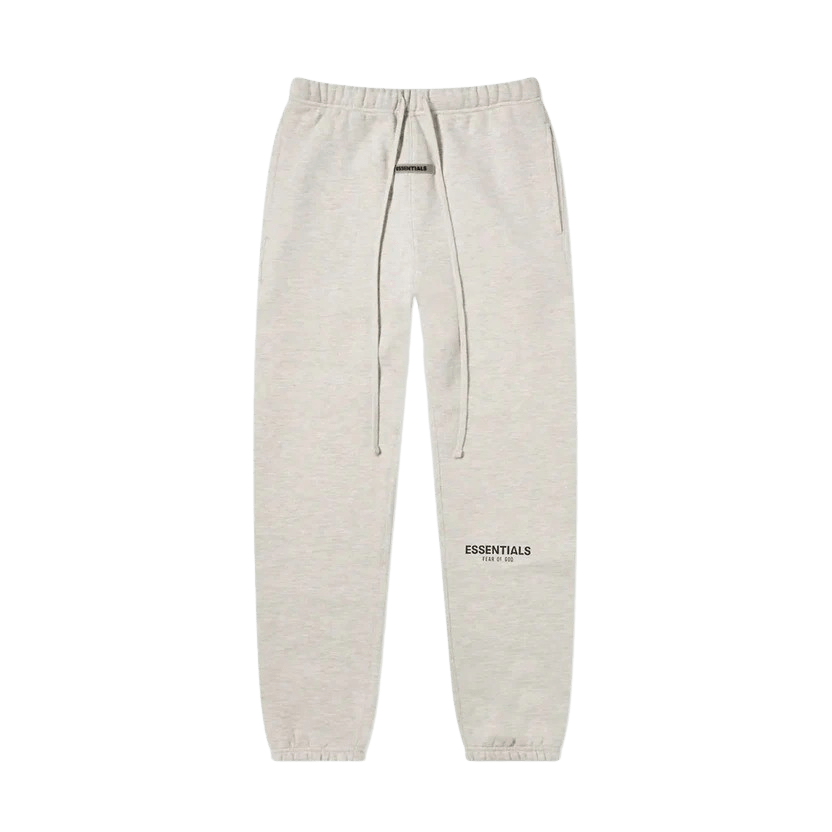Fear of God Essentials Sweatpants 'Light Heather Oatmeal' — XXS — Front View
