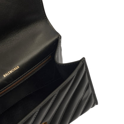 Balenciaga Top Handle Hourglass Top Handle Small in Black, Veau (Calfskin) — Alternate View 7