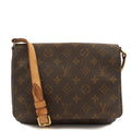 Louis Vuitton Cross Body Musette Tango in Monogram, Canvas — Front View