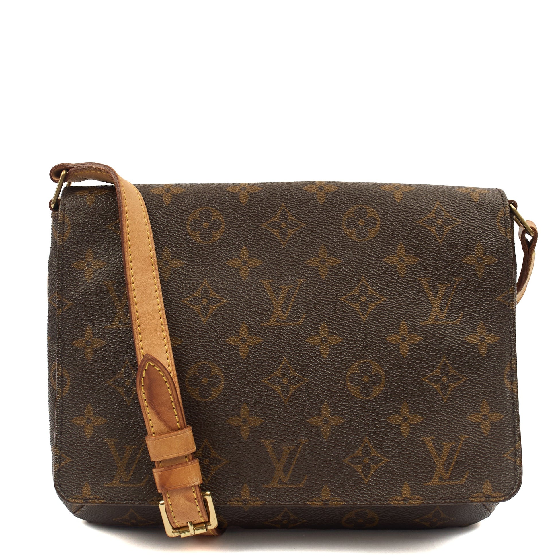 Louis Vuitton Cross Body Musette Tango in Monogram, Canvas — Front View