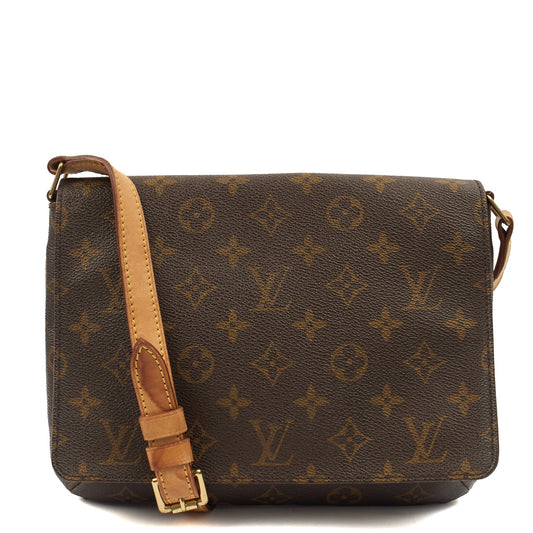 Louis Vuitton Cross Body Musette Tango in Monogram, Canvas — Front View