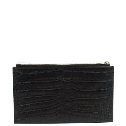 Saint Laurent Clutch Belle De Jour Clutch in Black, Calfskin Leather — Back View