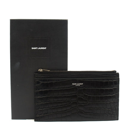 Saint Laurent Clutch Belle De Jour Clutch in Black, Calfskin Leather — Lifestyle View