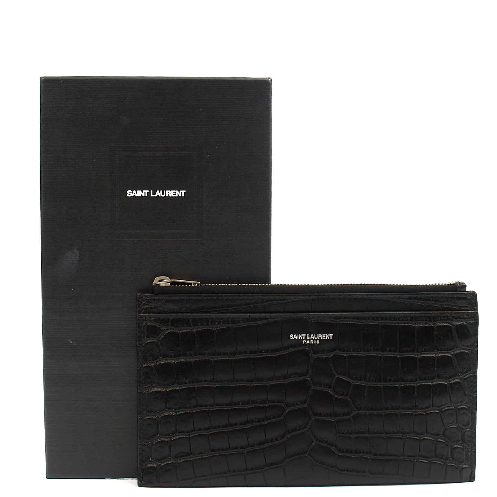 Saint Laurent Clutch Belle De Jour Clutch in Black, Calfskin Leather — Alternate View 13