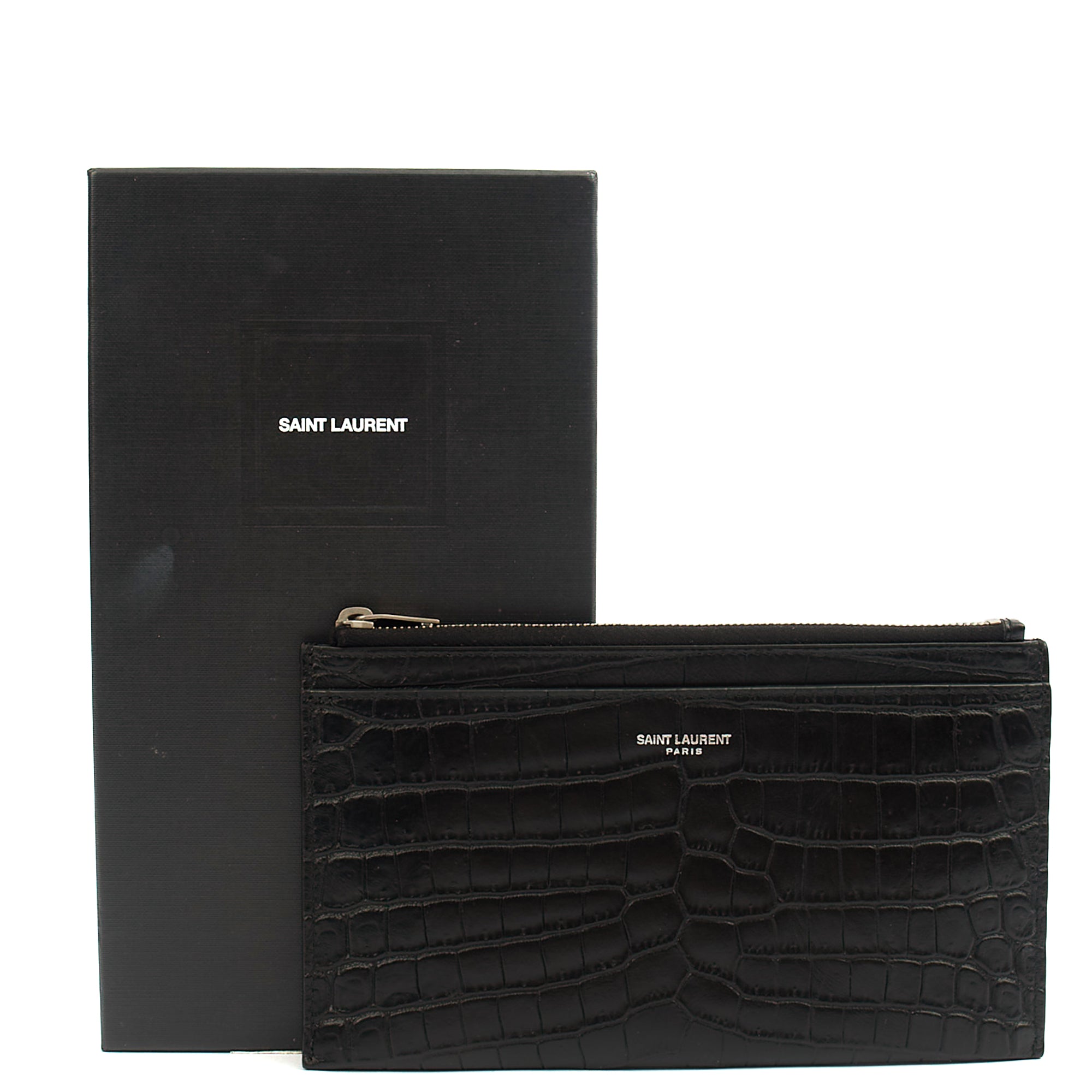 Saint Laurent Clutch Belle De Jour Clutch in Black, Calfskin Leather — Alternate View 13
