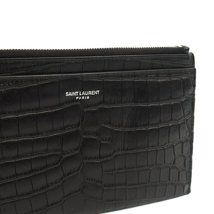 Saint Laurent Clutch Belle De Jour Clutch in Black, Calfskin Leather — Alternate View 12