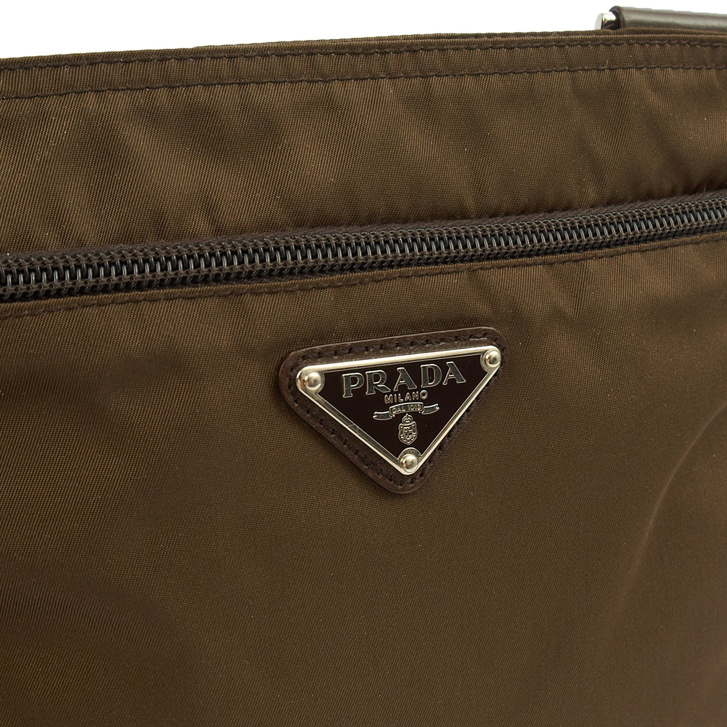 Prada Cross Body Nylon Messenger in Green, Nylon — Lifestyle View