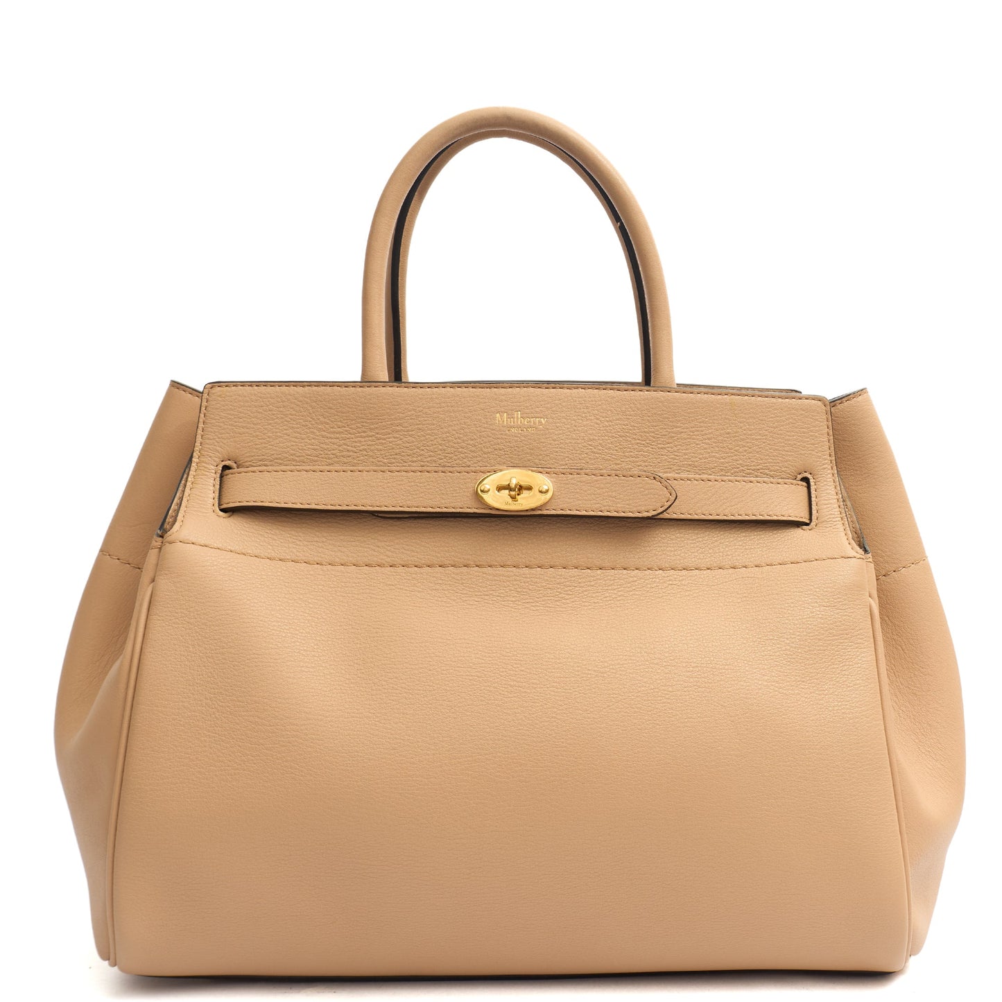 Mulberry Top Handle Belted Bayswater in Rose Water, Leather — Front View