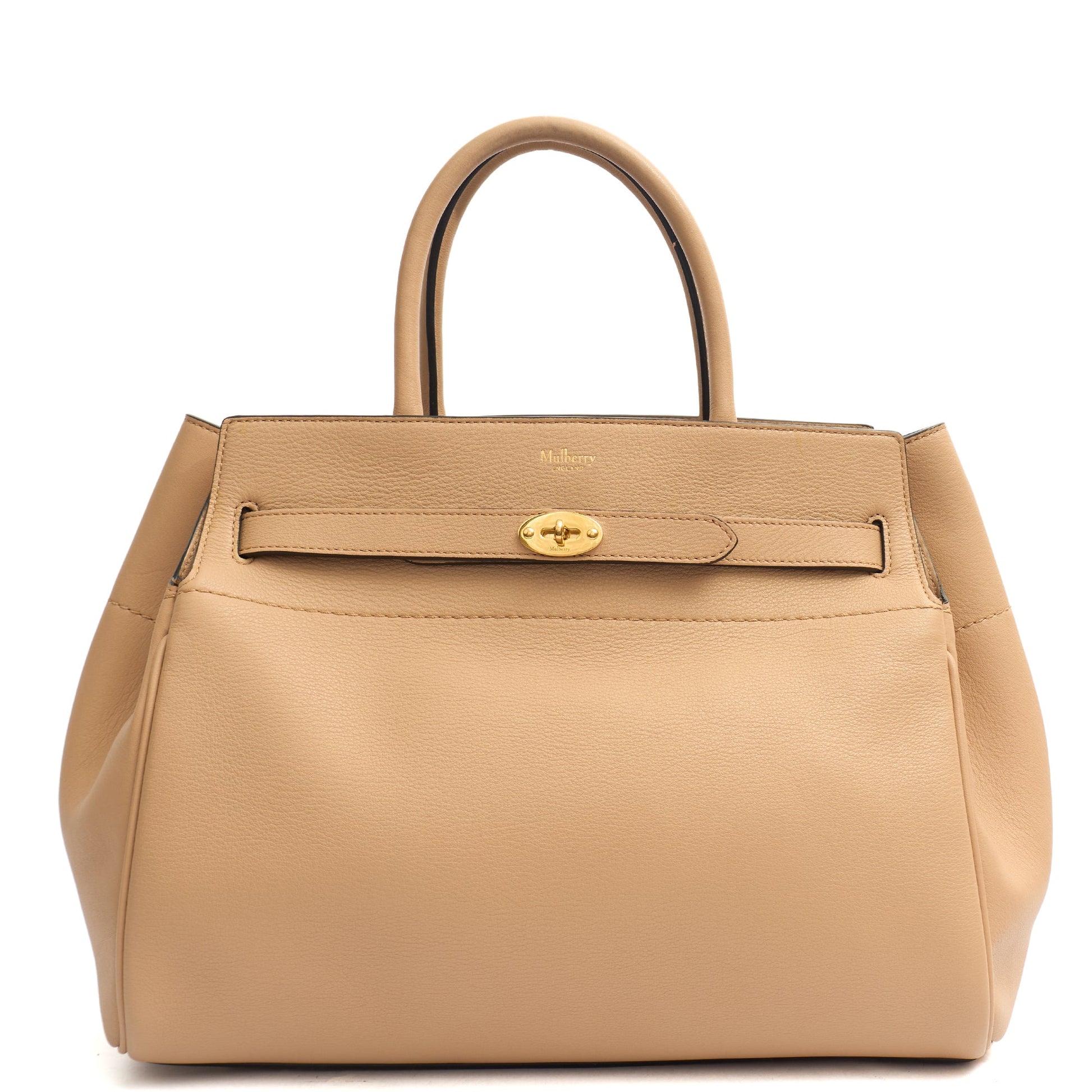 Mulberry Top Handle Belted Bayswater in Rose Water, Leather — Front View