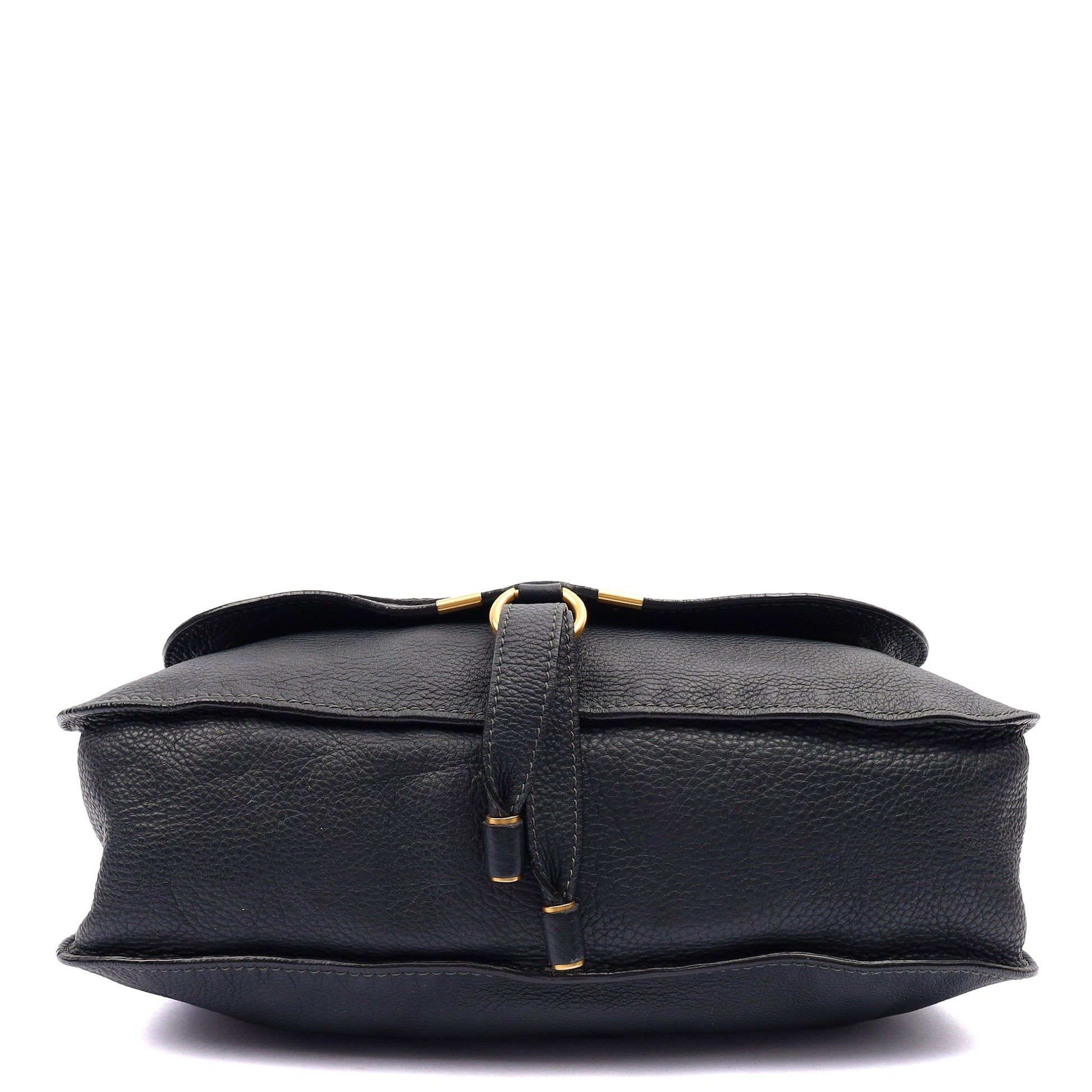 Chloe Tote Marcie Satchel in Blue, Calfskin Leather — Top View