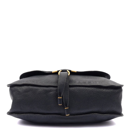 Chloe Tote Marcie Satchel in Blue, Calfskin Leather — Top View