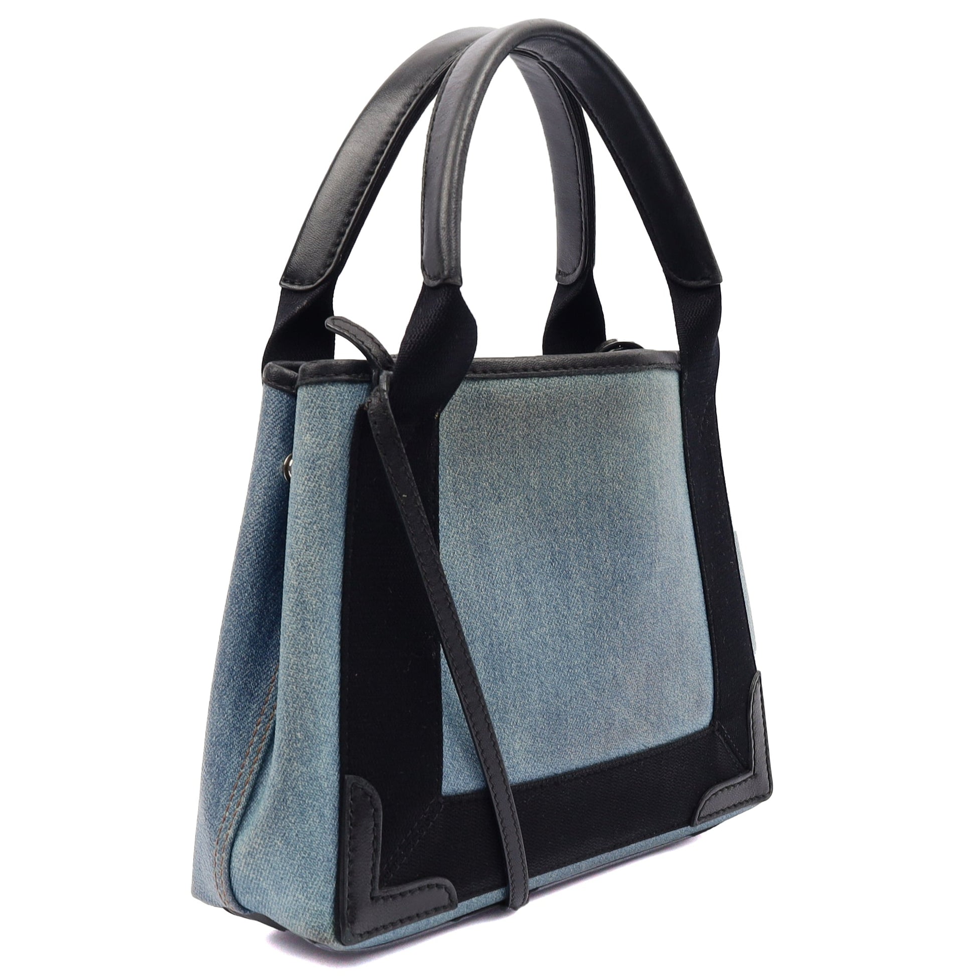 Balenciaga Mini Bag Cabas  in Blue, Fabric — Alternate View 9