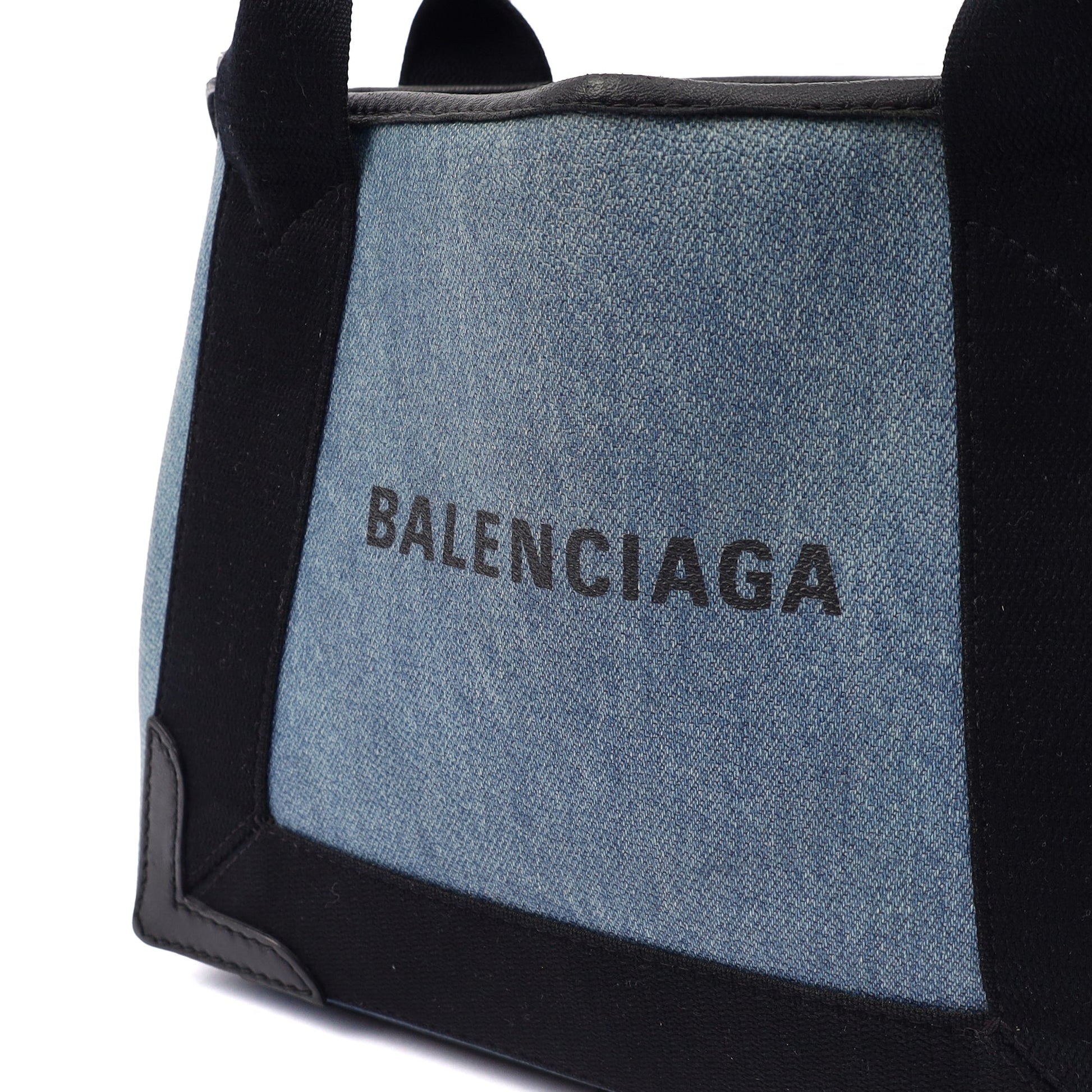 Balenciaga Mini Bag Cabas  in Blue, Fabric — Alternate View 13