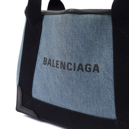Balenciaga Mini Bag Cabas  in Blue, Fabric — Alternate View 13