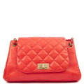 Chanel Shoulder Bag Reissue Accordion Flap in Red, Lambskin Leather — Front View