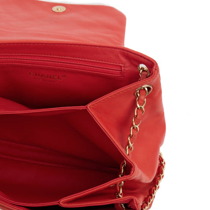 Chanel Shoulder Bag Reissue Accordion Flap in Red, Lambskin Leather — Alternate View 8