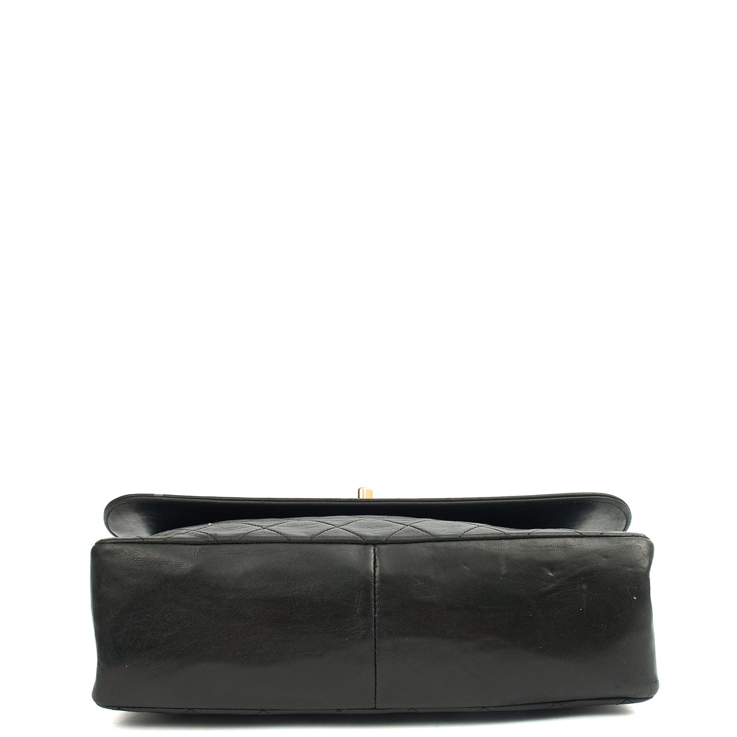 Chanel Shoulder Bag Vintage Flap Bag  in Black, Lambskin Leather — Top View