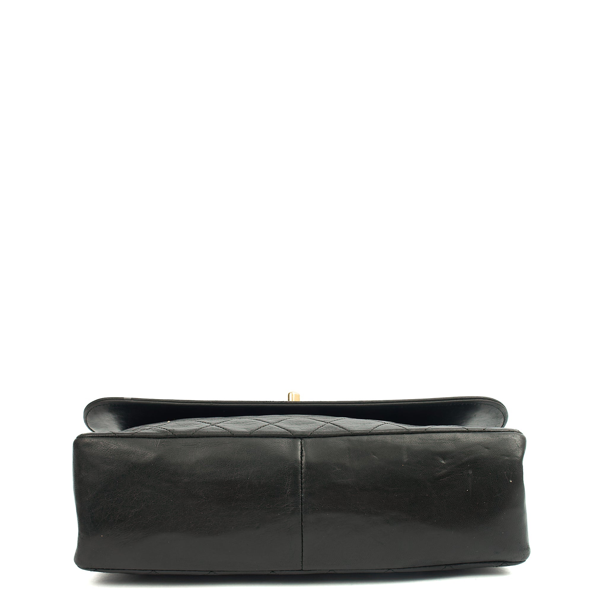 Chanel Shoulder Bag Vintage Flap Bag  in Black, Lambskin Leather — Top View