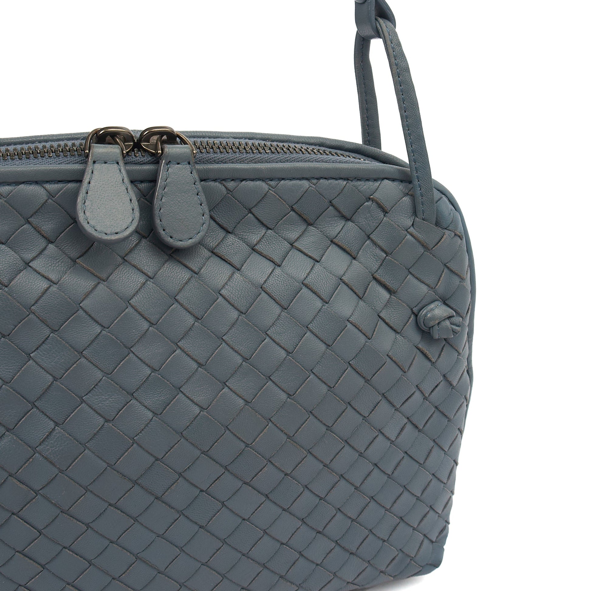 Bottega Veneta Cross Body Intrecciato Crossbody in Black, Intrecciato Nappa — Alternate View 12