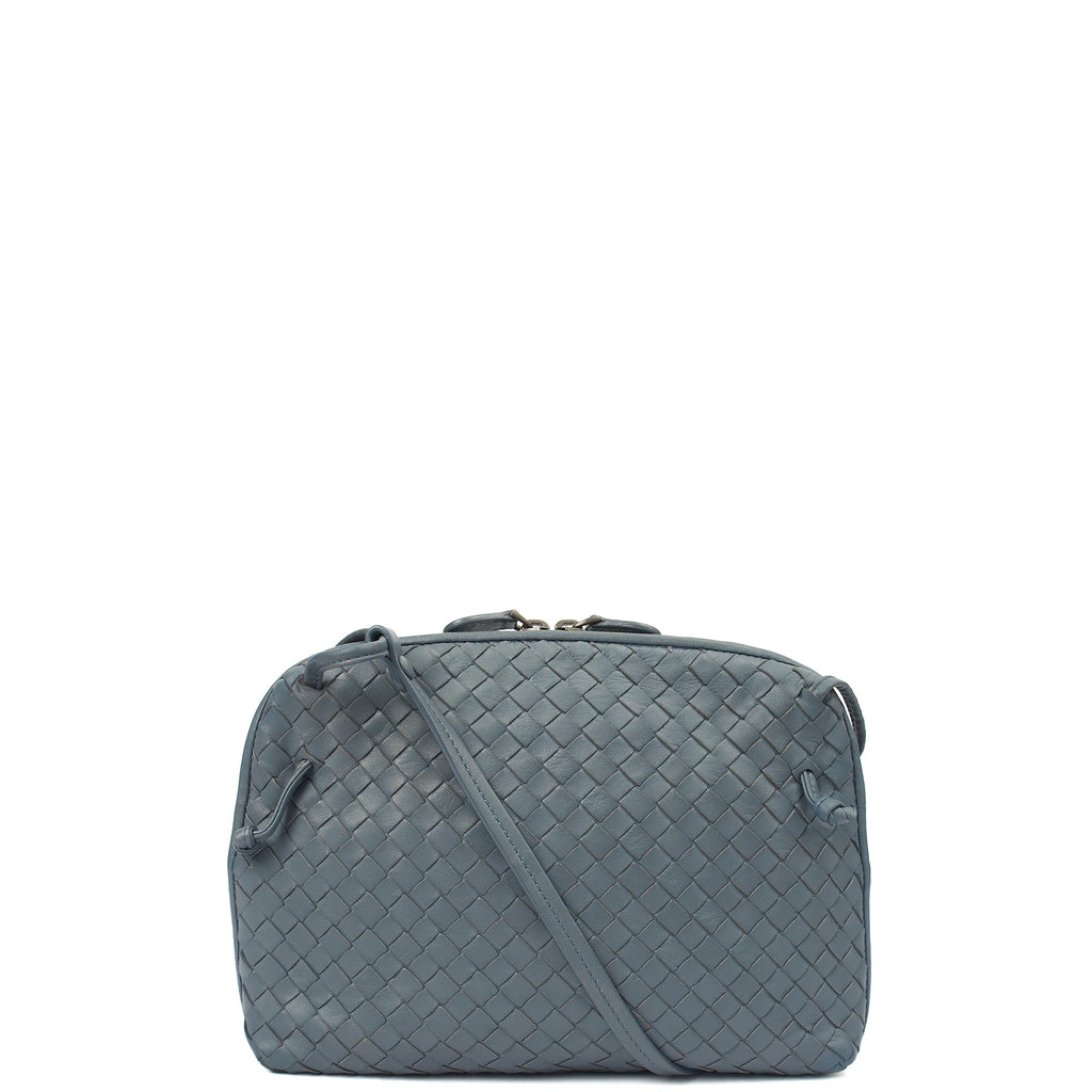 Bottega Veneta Cross Body Intrecciato Crossbody in Black, Intrecciato Nappa — Back View
